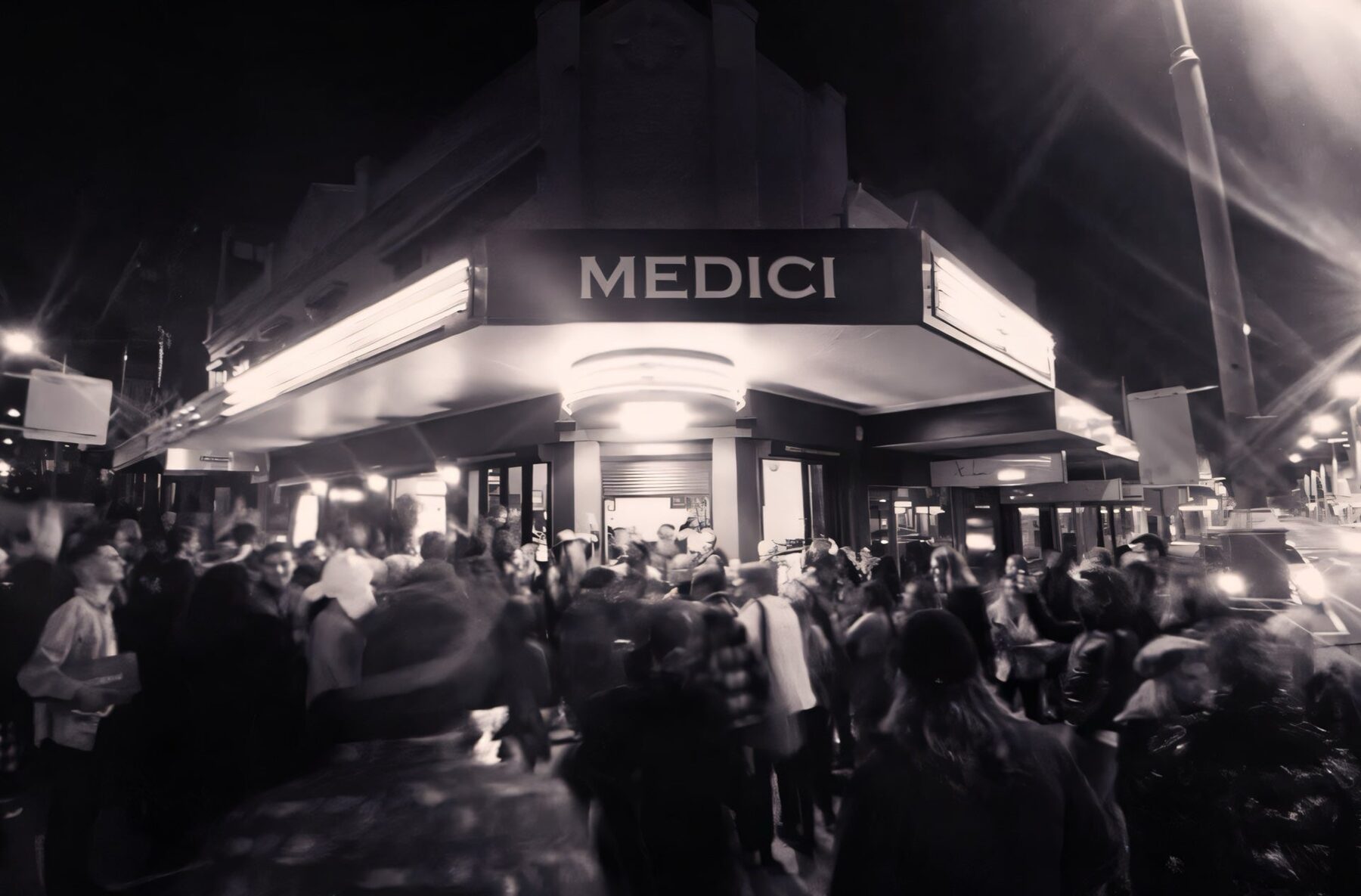 Medici Hobart at night